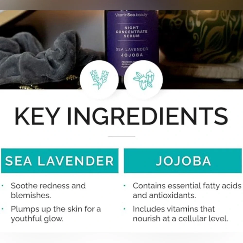 Vitamins and Sea beauty Night Concentrate Serum Sea Lavender Jojoba